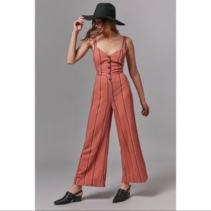 Button-down tie-back jumpsuit